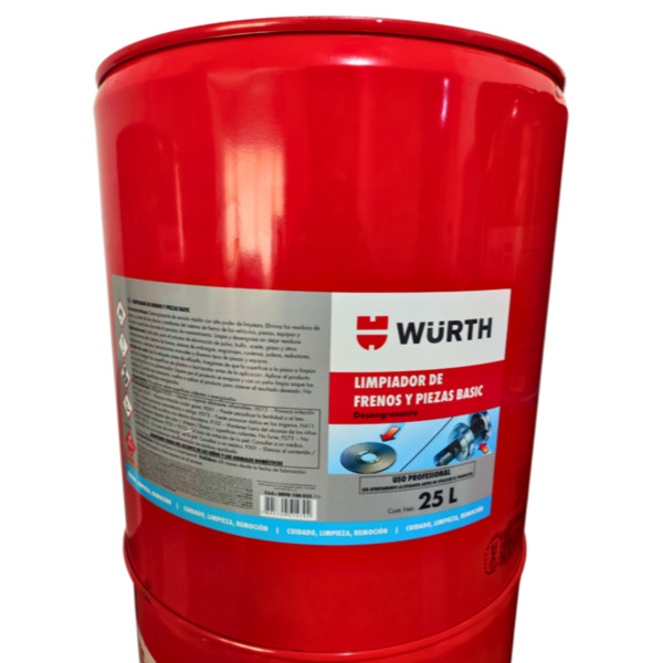 LIMPIADOR DE FRENOS WURTH 25 Y 60 LITROS