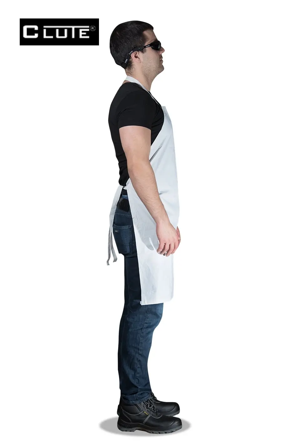 MANDIL PVC BLANCO 120 CM X 70 CM